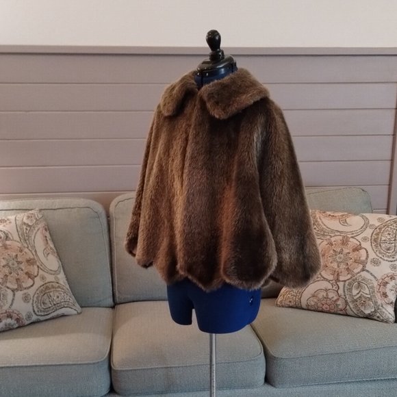 Vintage Sears Faux Fur Capelette, OS - Picture 1 of 9